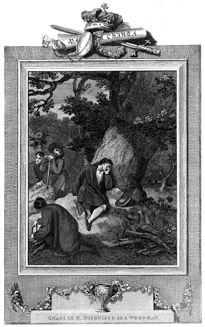 Charles II, Ison-Britannian ja Irlannin kuningas 1660-1685, c1824 tekijältä Unbekannt