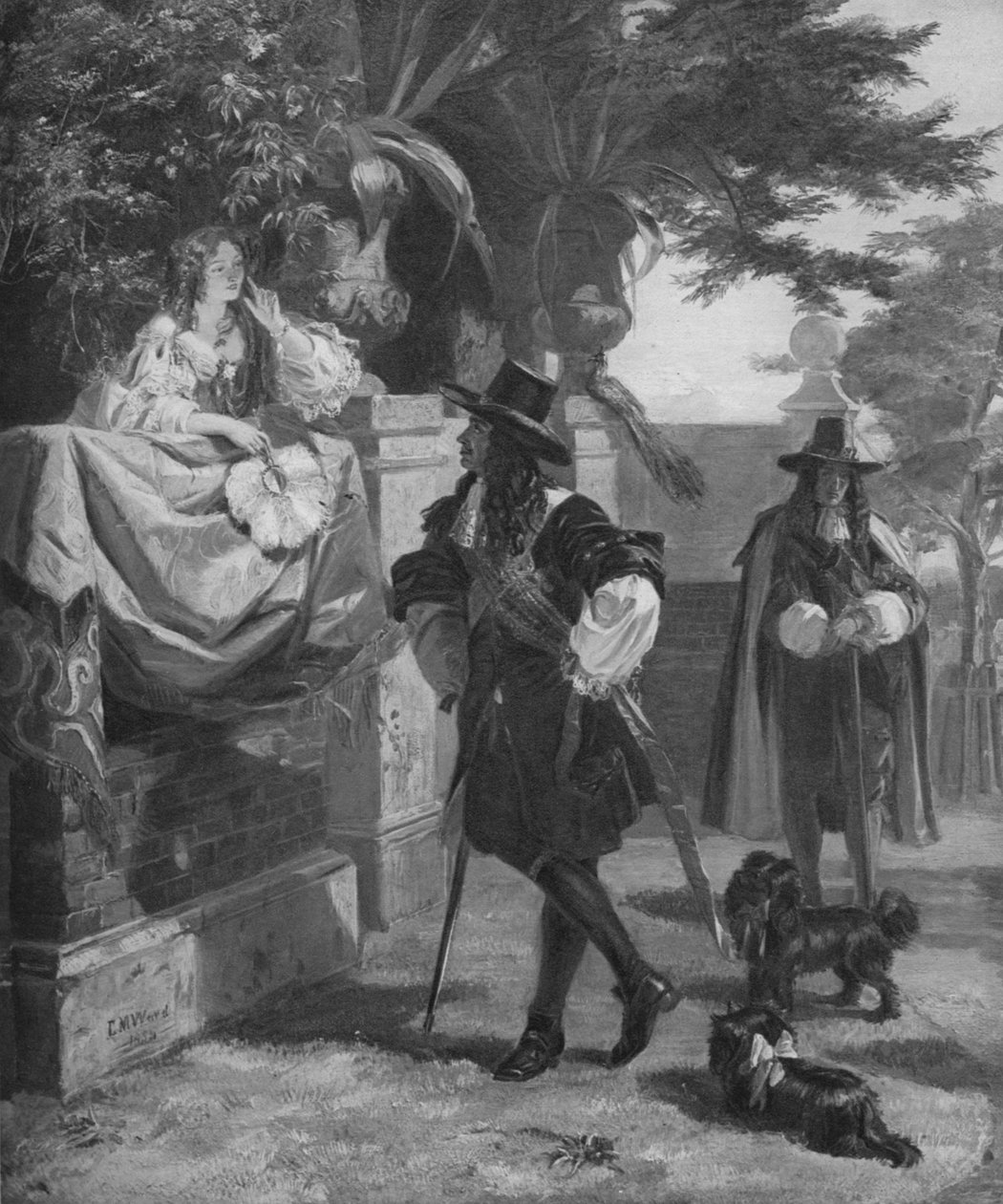 Charles II ja Nell Gwynn, 1600-luku 1905 tekijältä Unbekannt