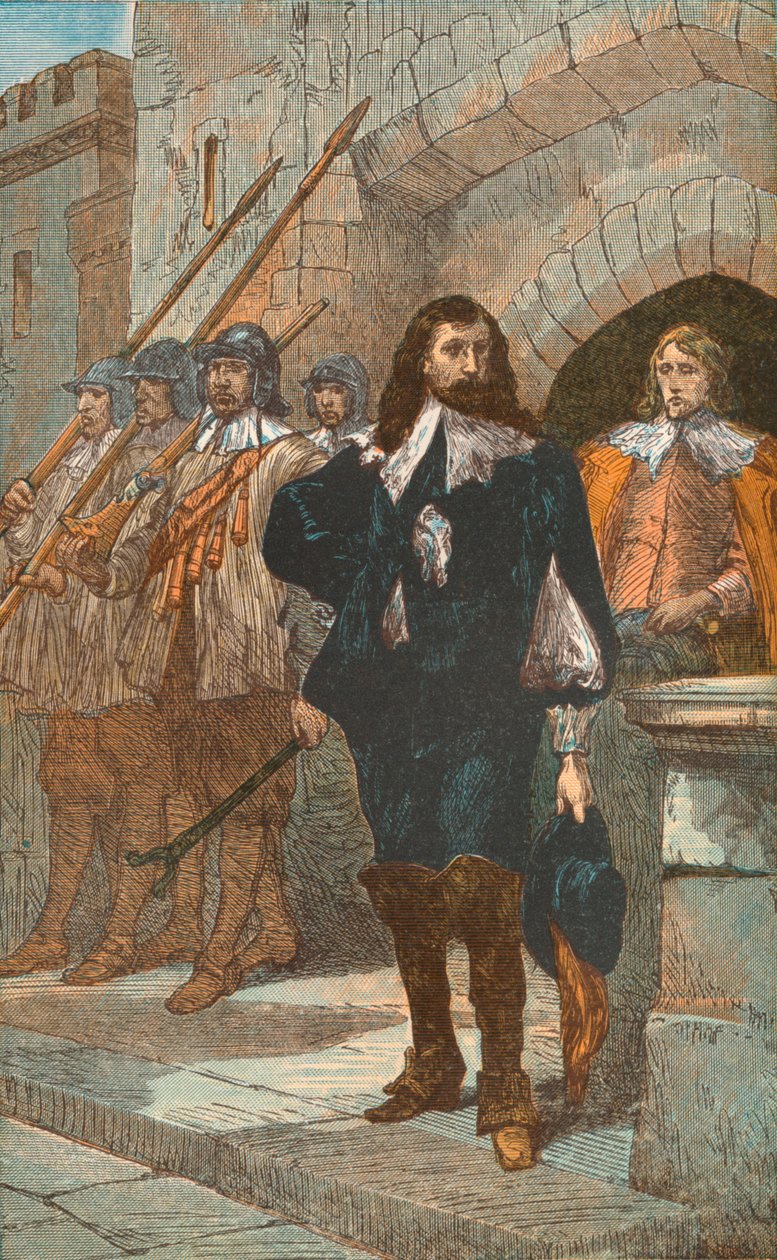 Kaarle I, matkalla rakennustelineille, 1649, n. 1910 tekijältä Unbekannt