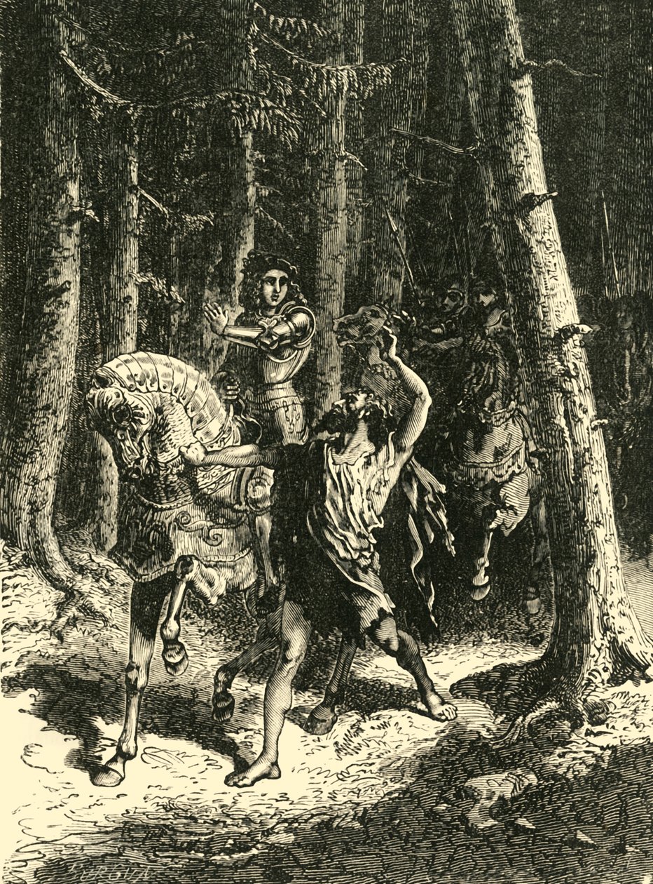 Charles VI Le Mansin metsässä, 1392, 1890. tekijältä Unbekannt