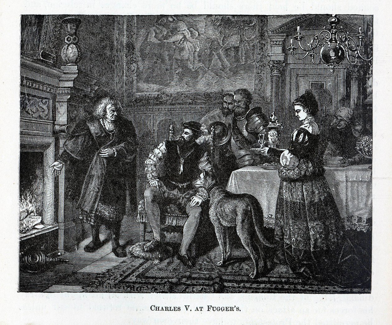 Kaarle V Fuggersissa, 1882 tekijältä Unbekannt