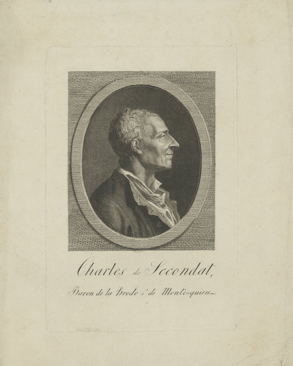 Charles de Secondat, Baron de Montesquieu 1689-1755, n. 1795. tekijältä Unbekannt