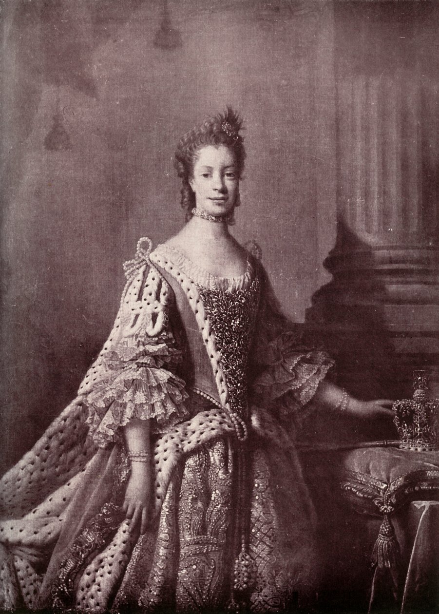Charlotte Sophia of Mecklenburg-Strelitz, George III:n kuningatar puoliso, 1761-1762, 1919 tekijältä Unbekannt