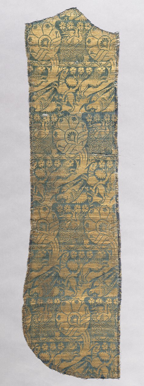 Chasuble fragmentti realistisilla eläimillä, c. 1420. tekijältä Unbekannt