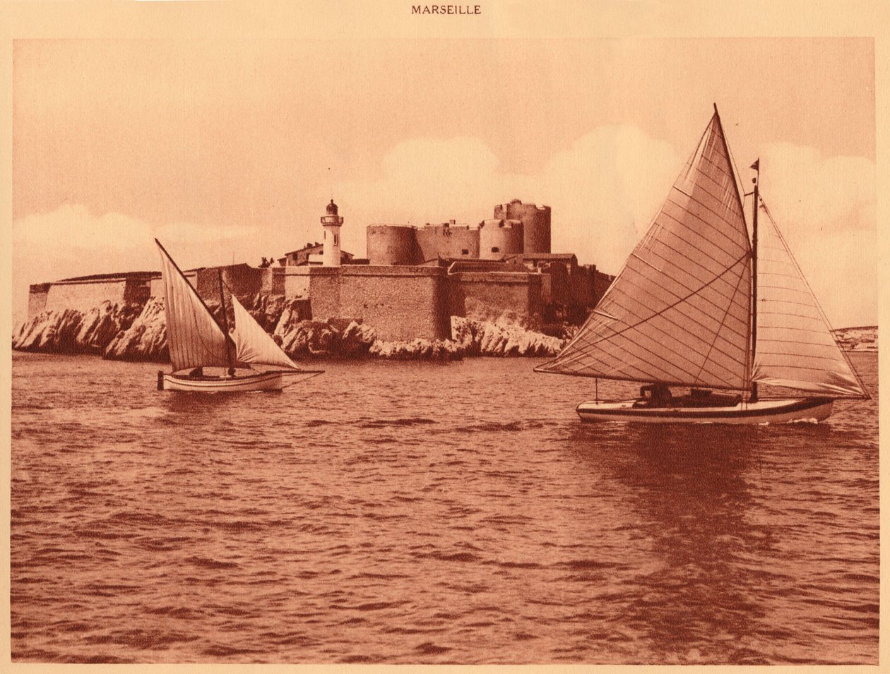 Chateau dIf, Ifin linna, Marseille, 1930. tekijältä Unbekannt