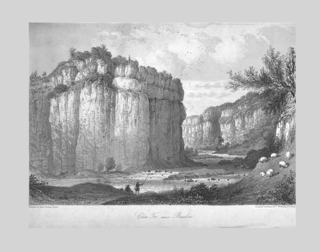 Chee Tor lähellä Buxtonia, c1840. tekijältä Unbekannt