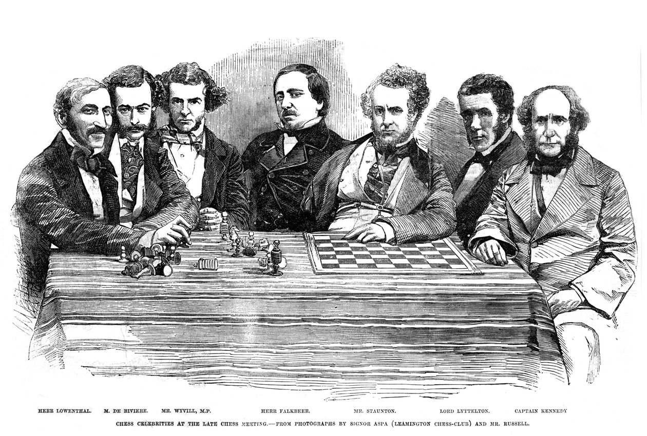 Shakkijulkkikset myöhäisessä shakkikokouksessa, 1855 tekijältä Unbekannt