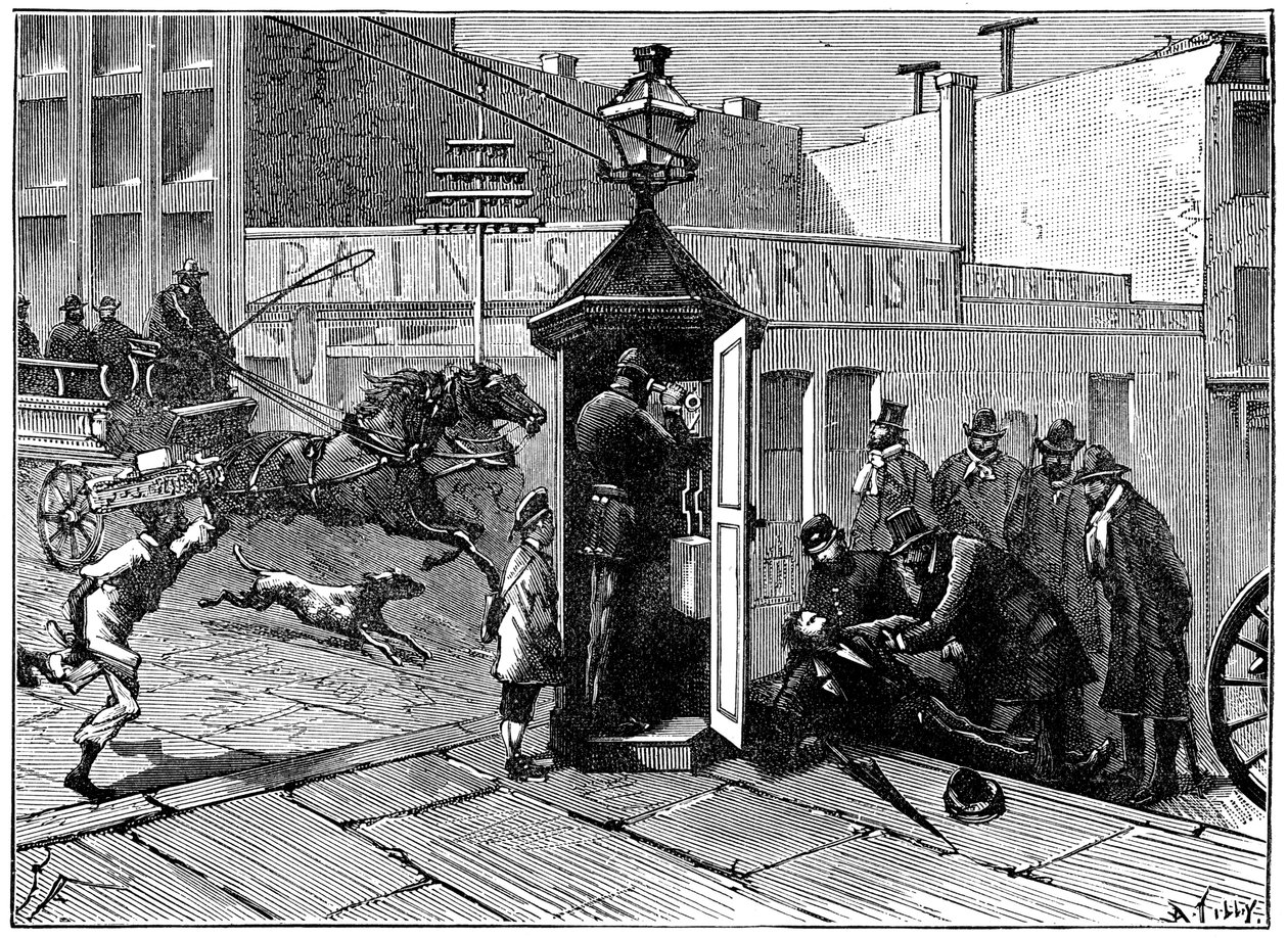 Chicagon poliisin puhelinlokero, 1886 tekijältä Unbekannt