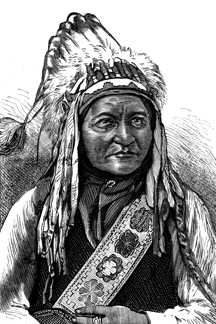 Chief Sitting Bull, Amerikan intiaani, 1800-luku tekijältä Unbekannt