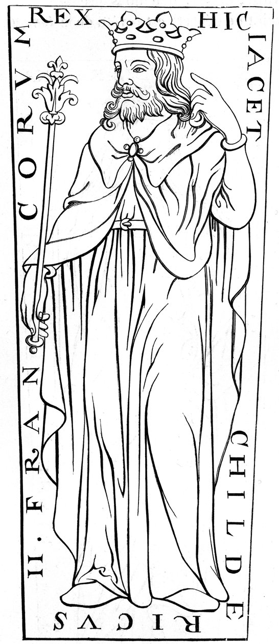 Childeric II c653-675, 1100-luku 1849 tekijältä Unbekannt