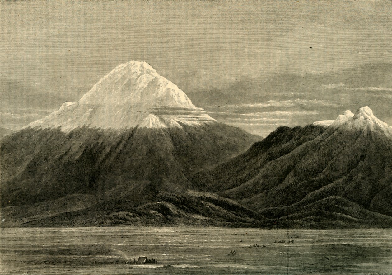 Chimborazo ja Carihuairzao, Riobamban suunnasta, 1881. tekijältä Unbekannt