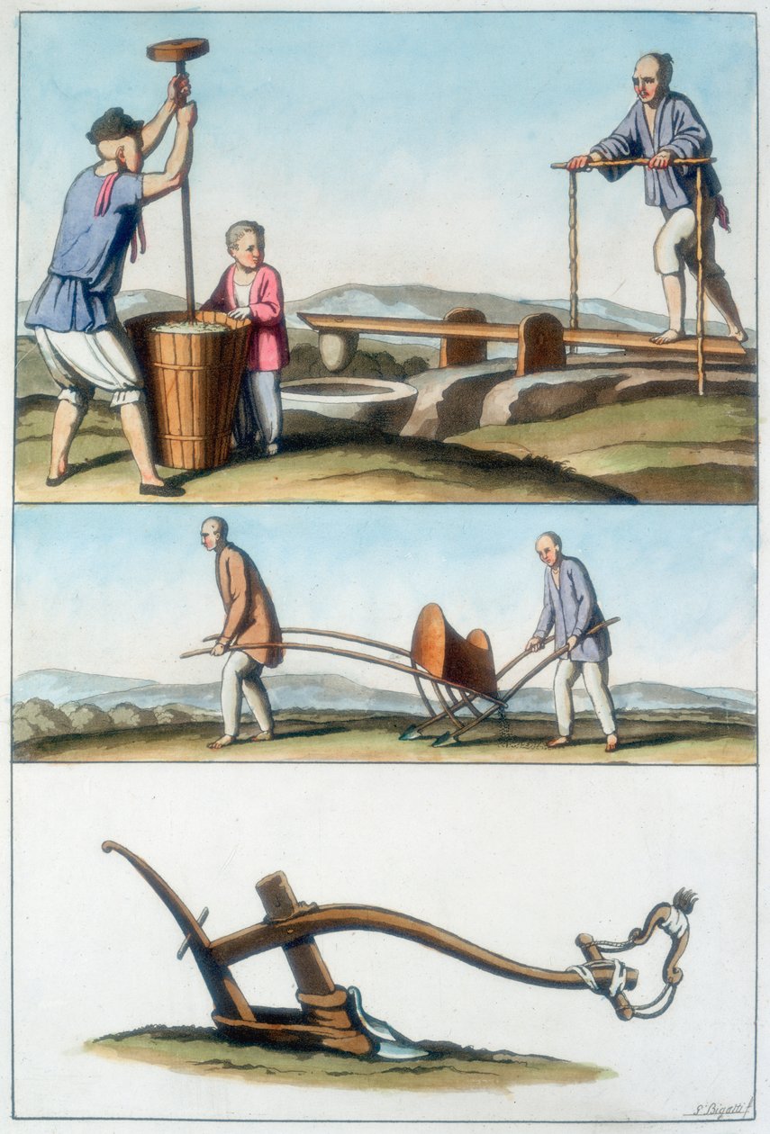 Kiinan maatalous, 1825-1835 tekijältä Unbekannt