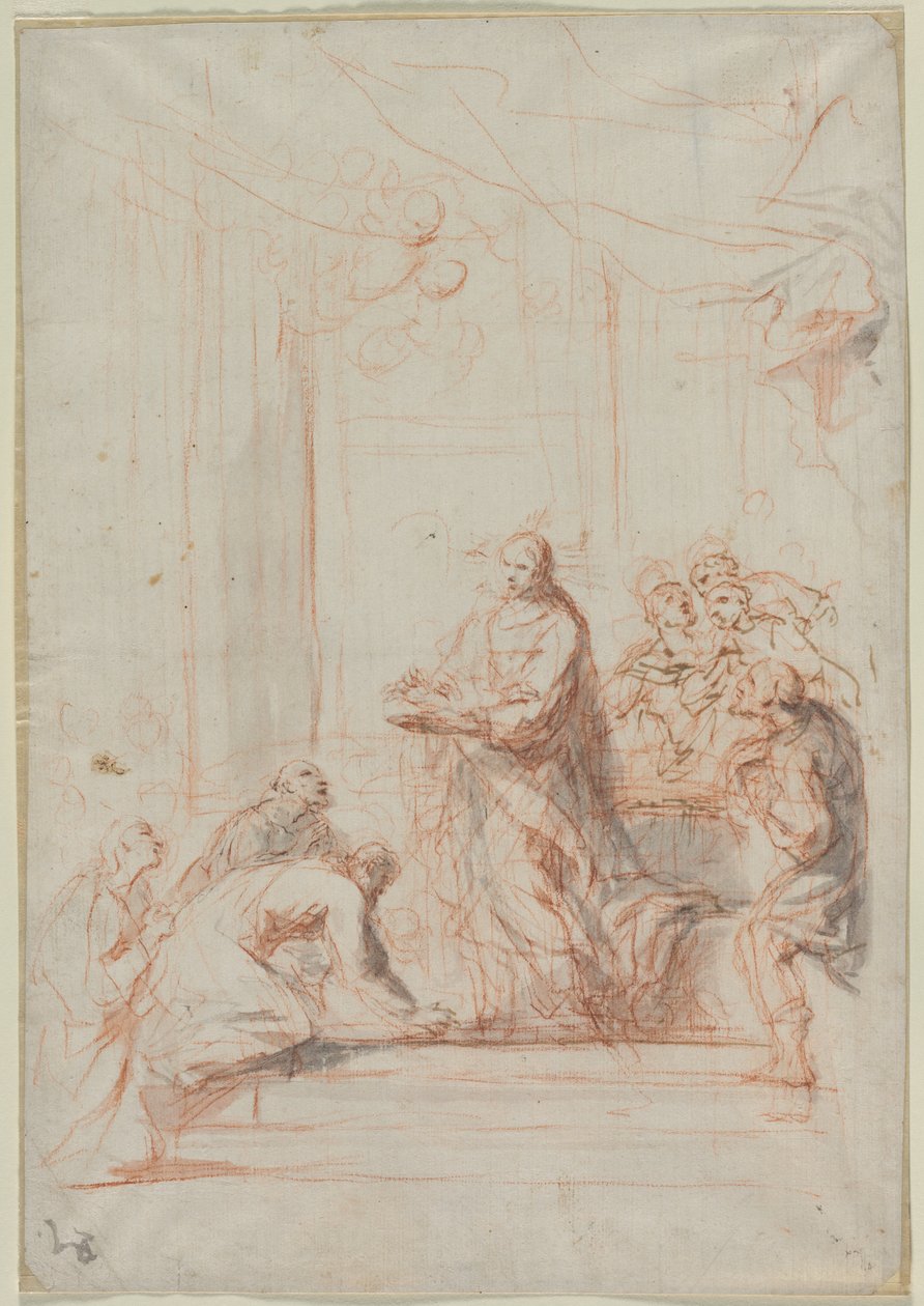 Kristus hallitsee joukkoa, 1700-luku. tekijältä Unbekannt