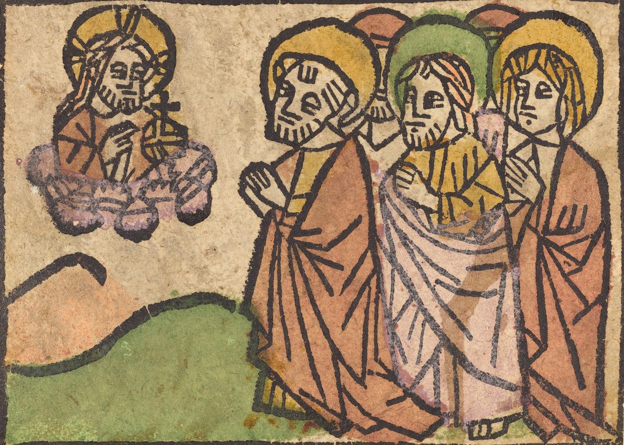 Kristus ilmestyy apostoleille, n. 14601470. tekijältä Unbekannt