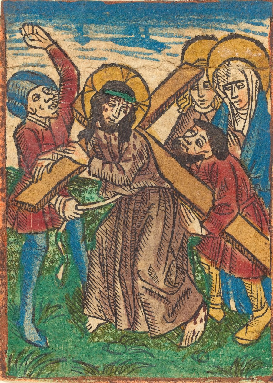 Kristus kantaa ristiä, n. 1490. tekijältä Unbekannt
