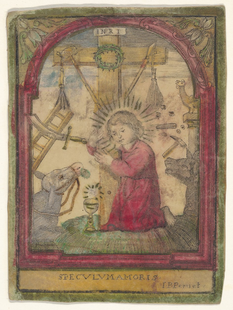 Kristus-lapsi kärsimyksen soittimien kanssa, n. 1550-1650. tekijältä Unbekannt