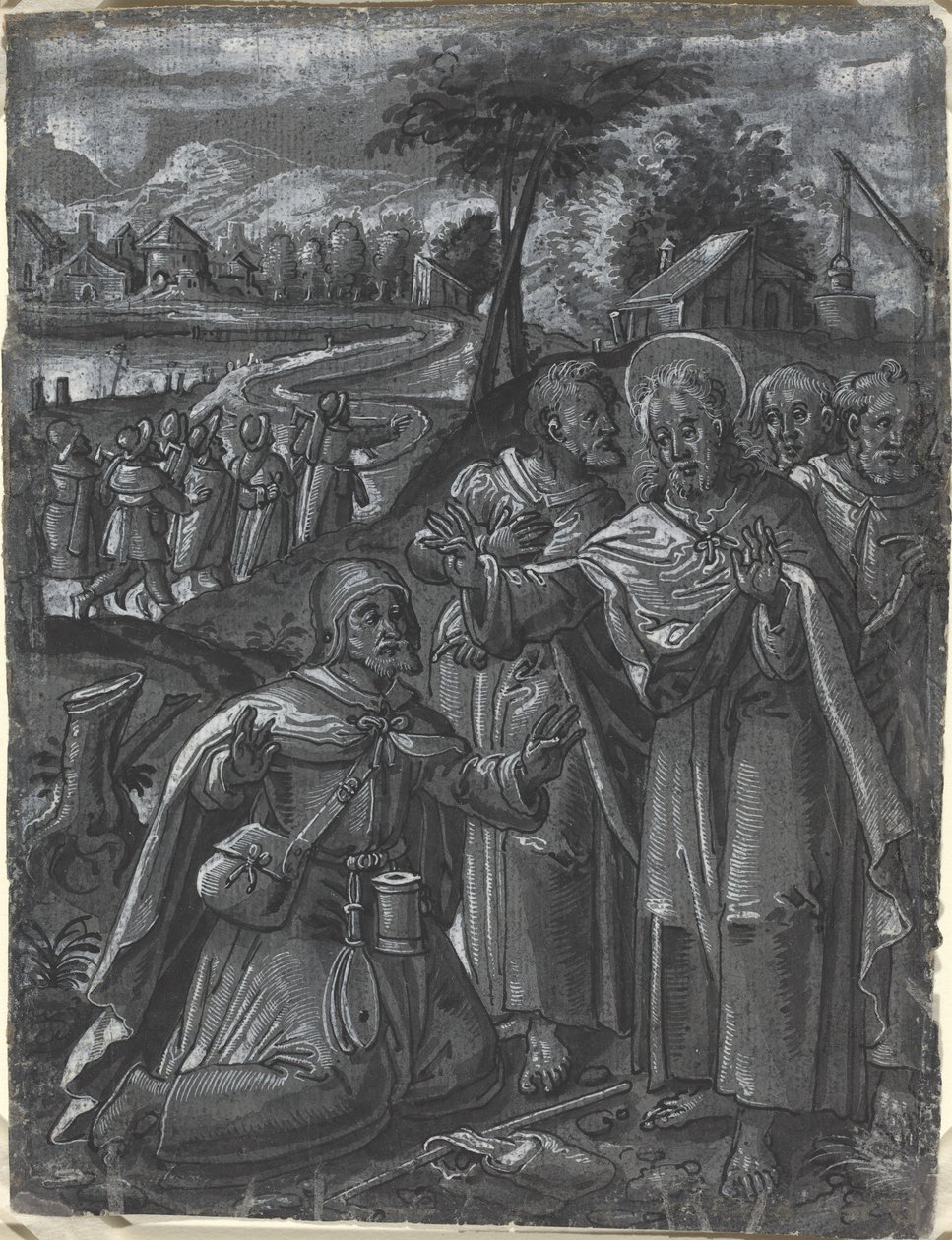 Kristus kiistelee lääkäreiden kanssa [recto], c. 1600. tekijältä Unbekannt