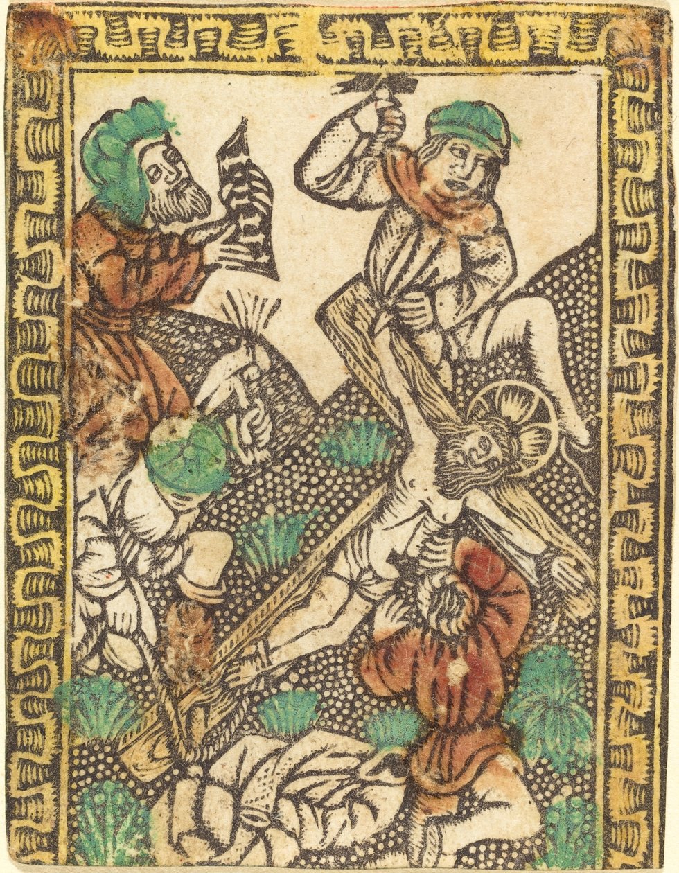 Kristus ristille naulattuna, n. 14701480. tekijältä Unbekannt