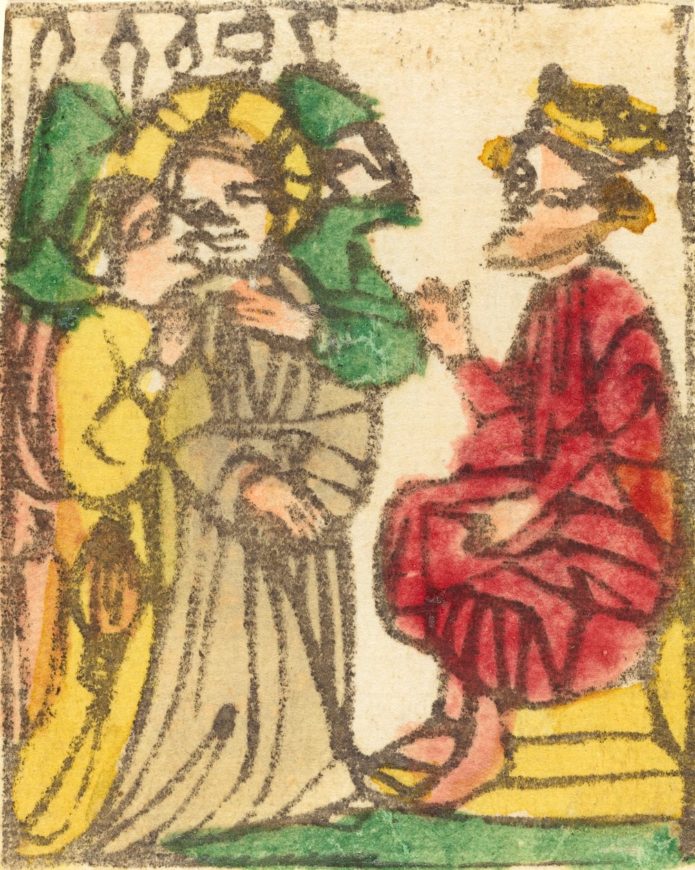 Kristus Herodeksen edessä, luultavasti 14251450. tekijältä Unbekannt