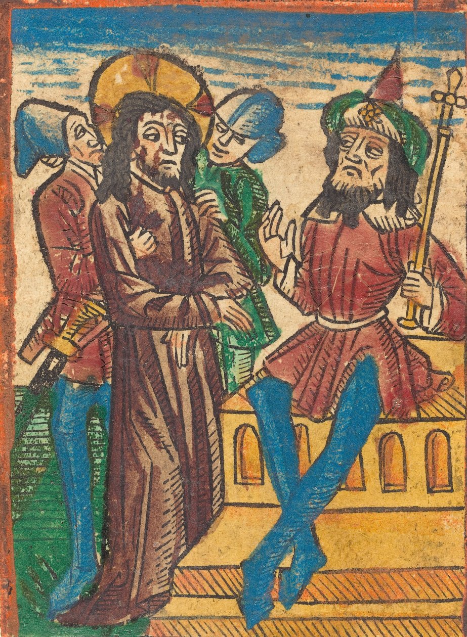Kristus Pilatuksen edessä, n. 1490. tekijältä Unbekannt