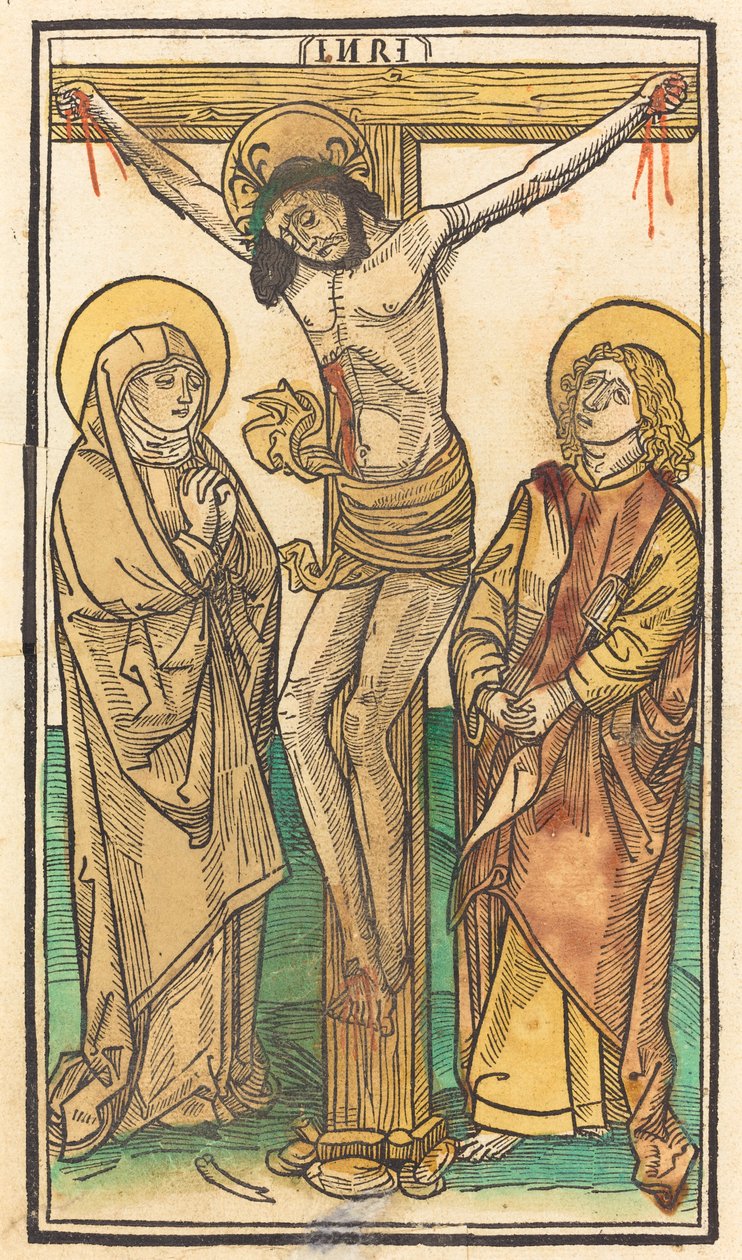 Kristus ristillä, n. 1485. tekijältä Unbekannt