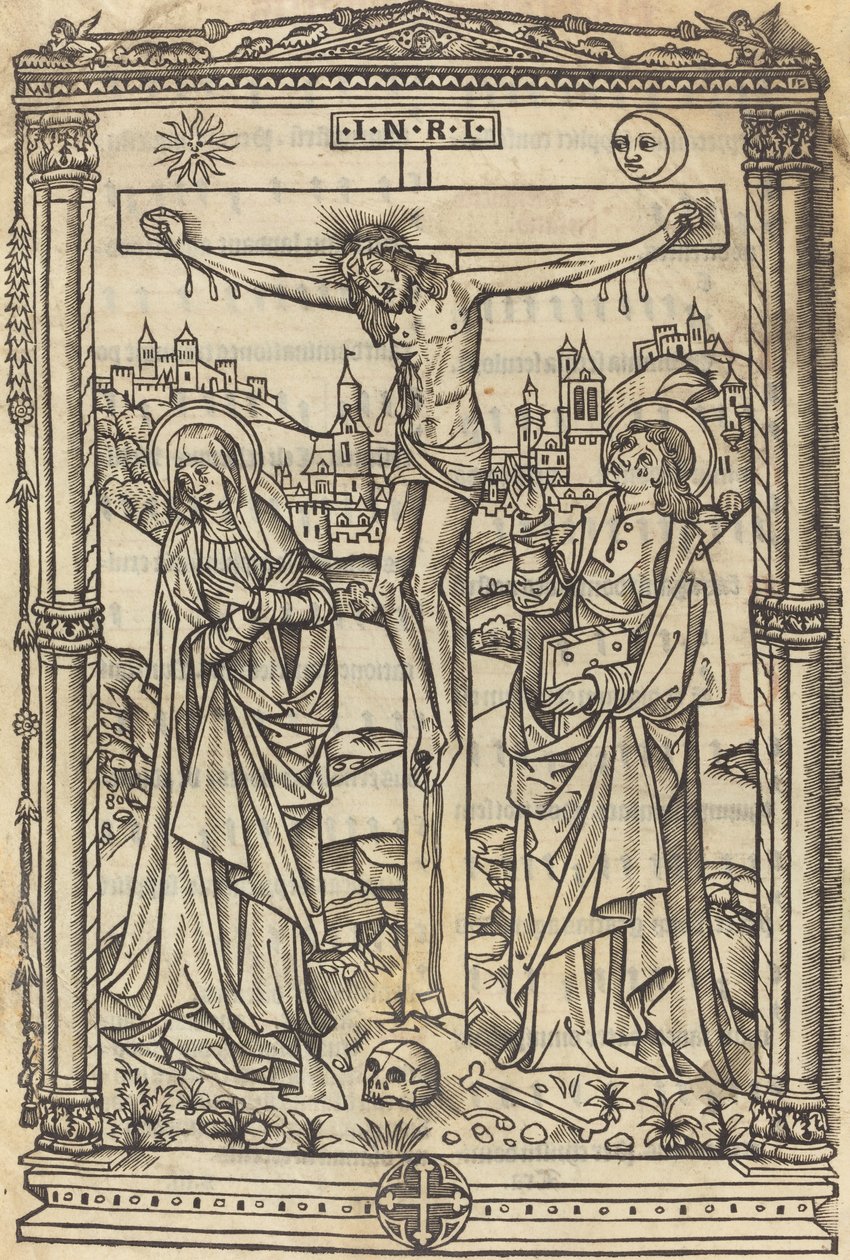 Kristus ristillä, n. 1490. tekijältä Unbekannt
