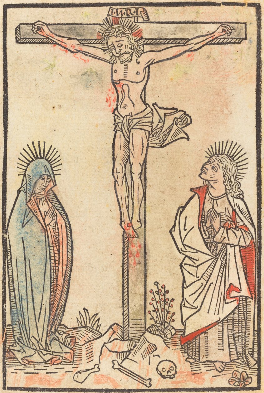 Kristus ristillä, n. 1490. tekijältä Unbekannt