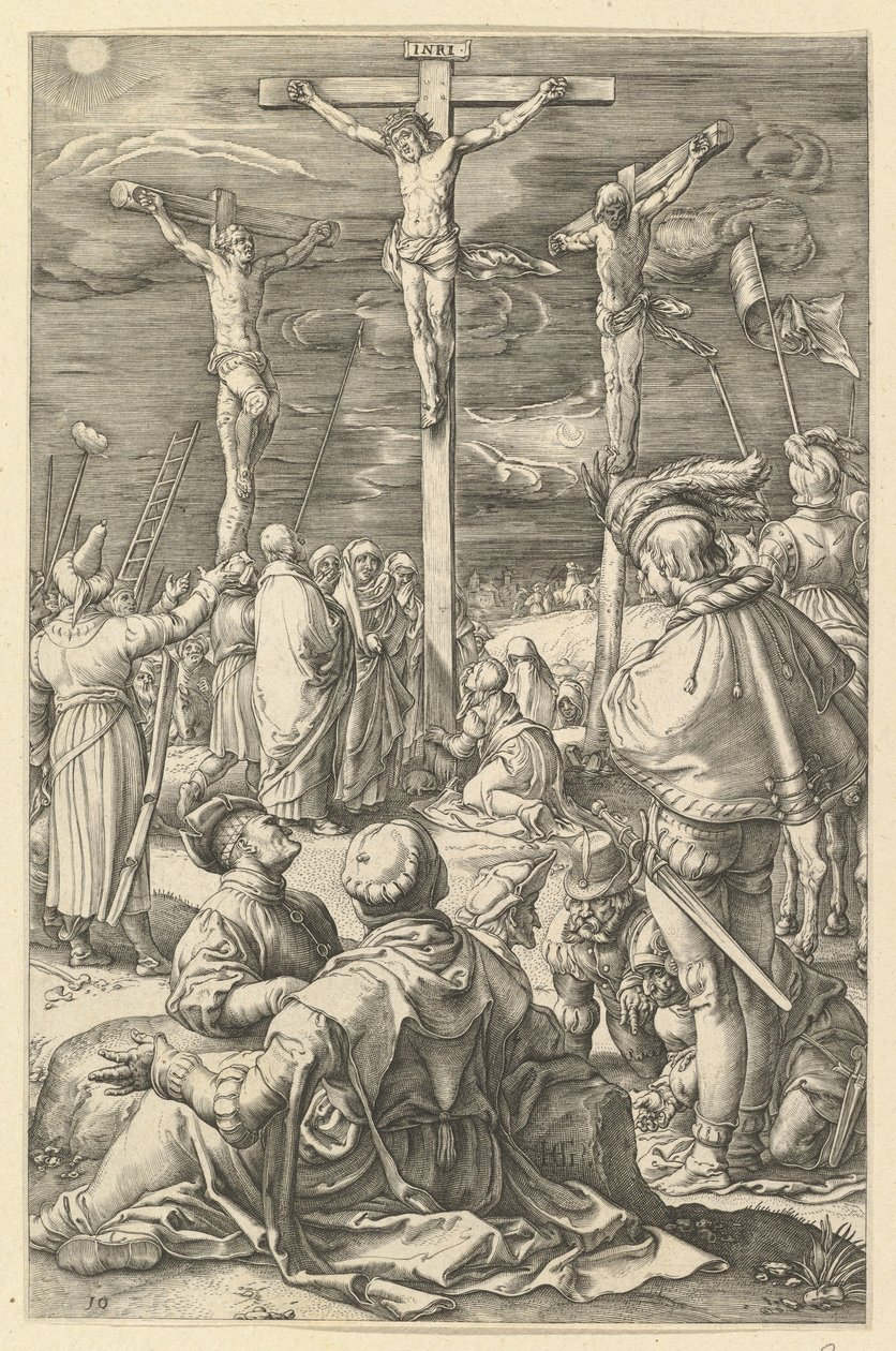 Kristus ristillä, Kristuksen kärsimyksestä, n. 1598-1617. tekijältä Unbekannt