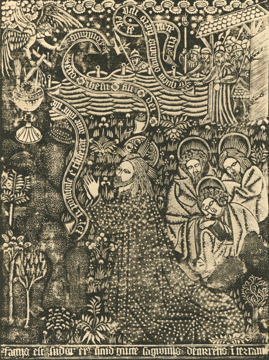 Kristus Öljymäellä pistekuvio, 1915. tekijältä Unbekannt