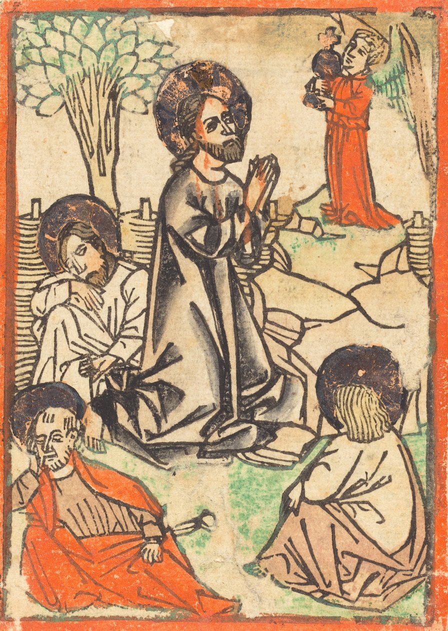 Kristus Öljymäellä, n. 1460. tekijältä Unbekannt