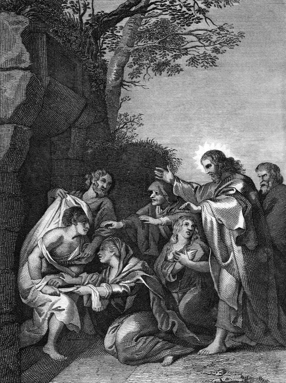 Kristus herättää Lasaruksen, 1814 tekijältä Unbekannt