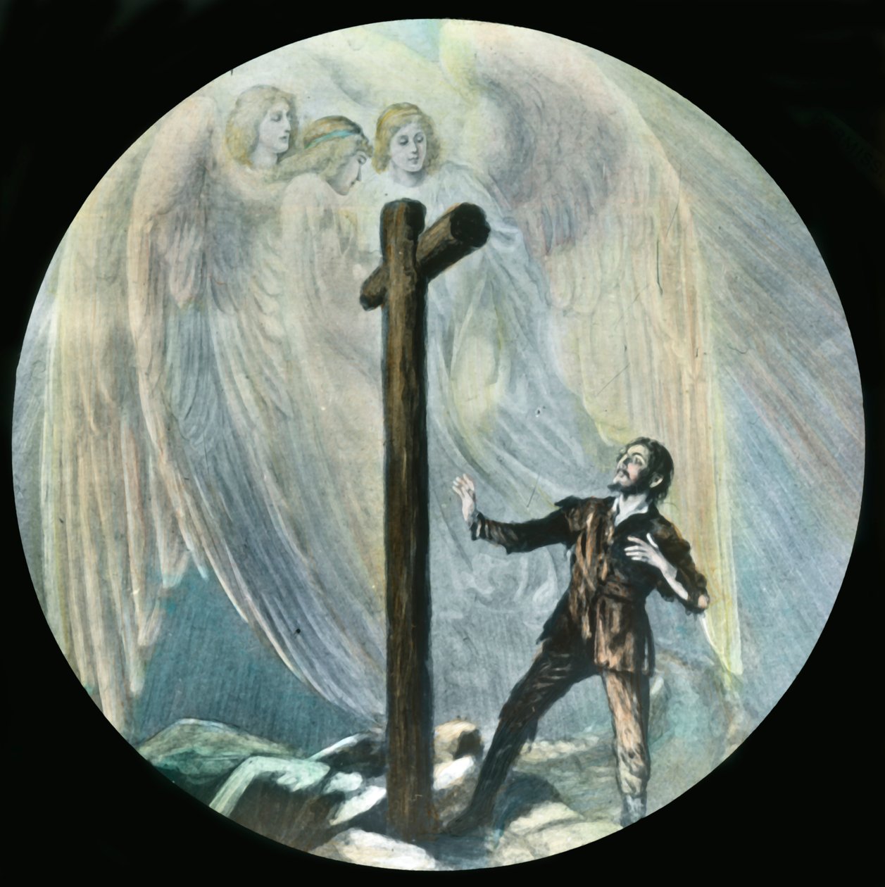 Christian saapuu ristille vuonna 1910. tekijältä Unbekannt