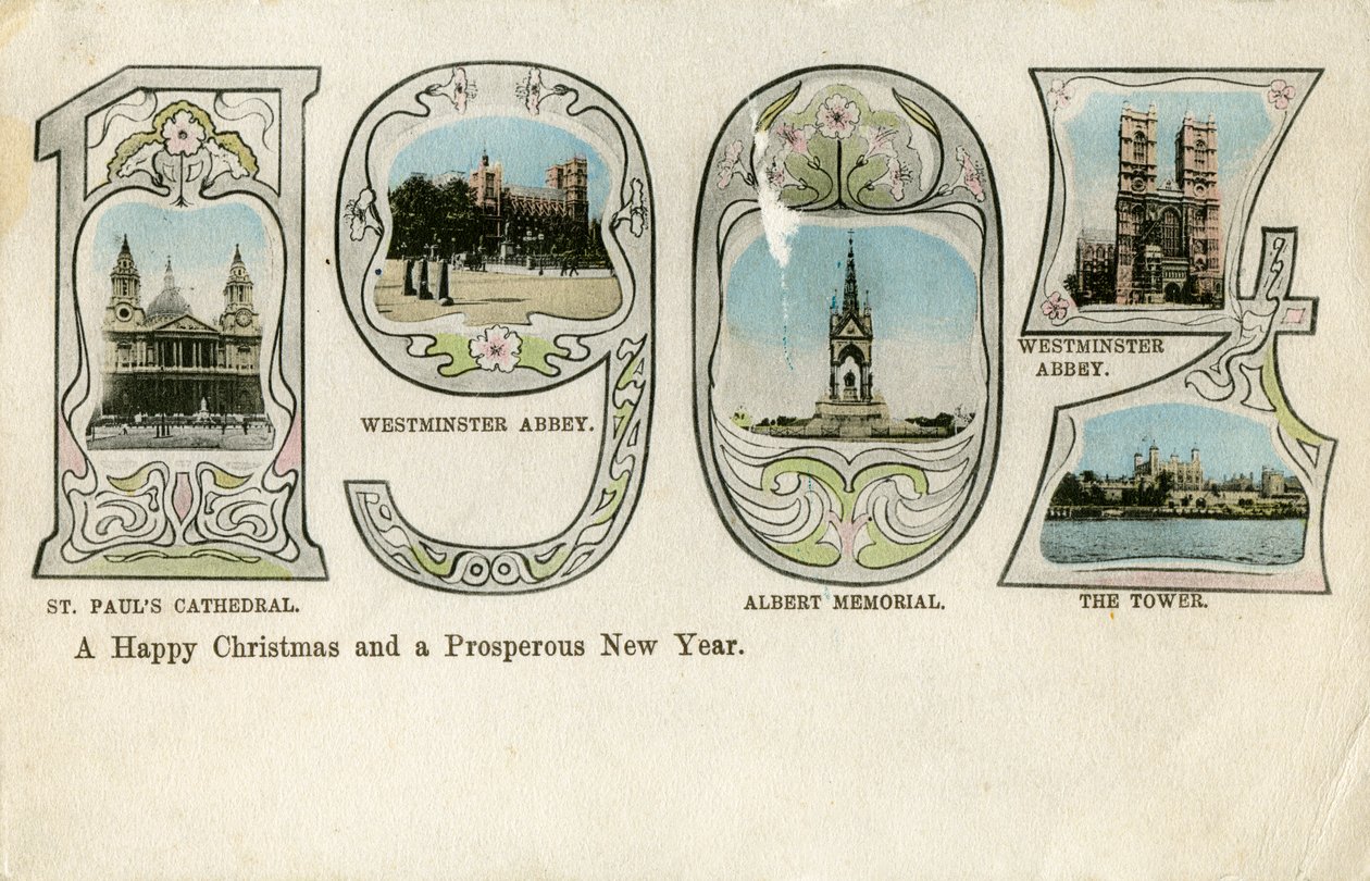 Joulukortti, 1904 tekijältä Unbekannt