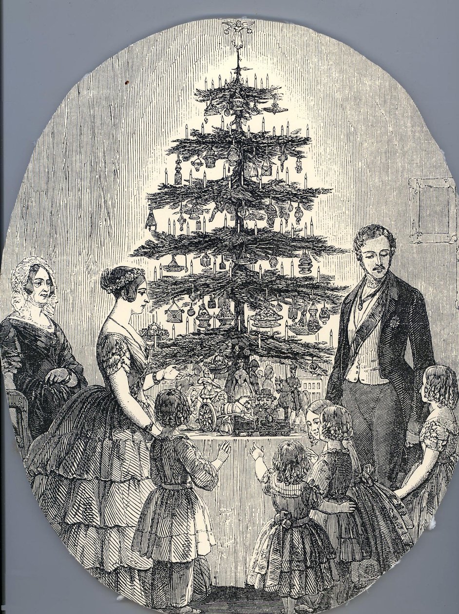 Joulu kuningatar Victorian, prinssi Albertin, heidän lastensa ja kuningatar Victorian äidin kanssa vuonna 1848 f tekijältä Unbekannt