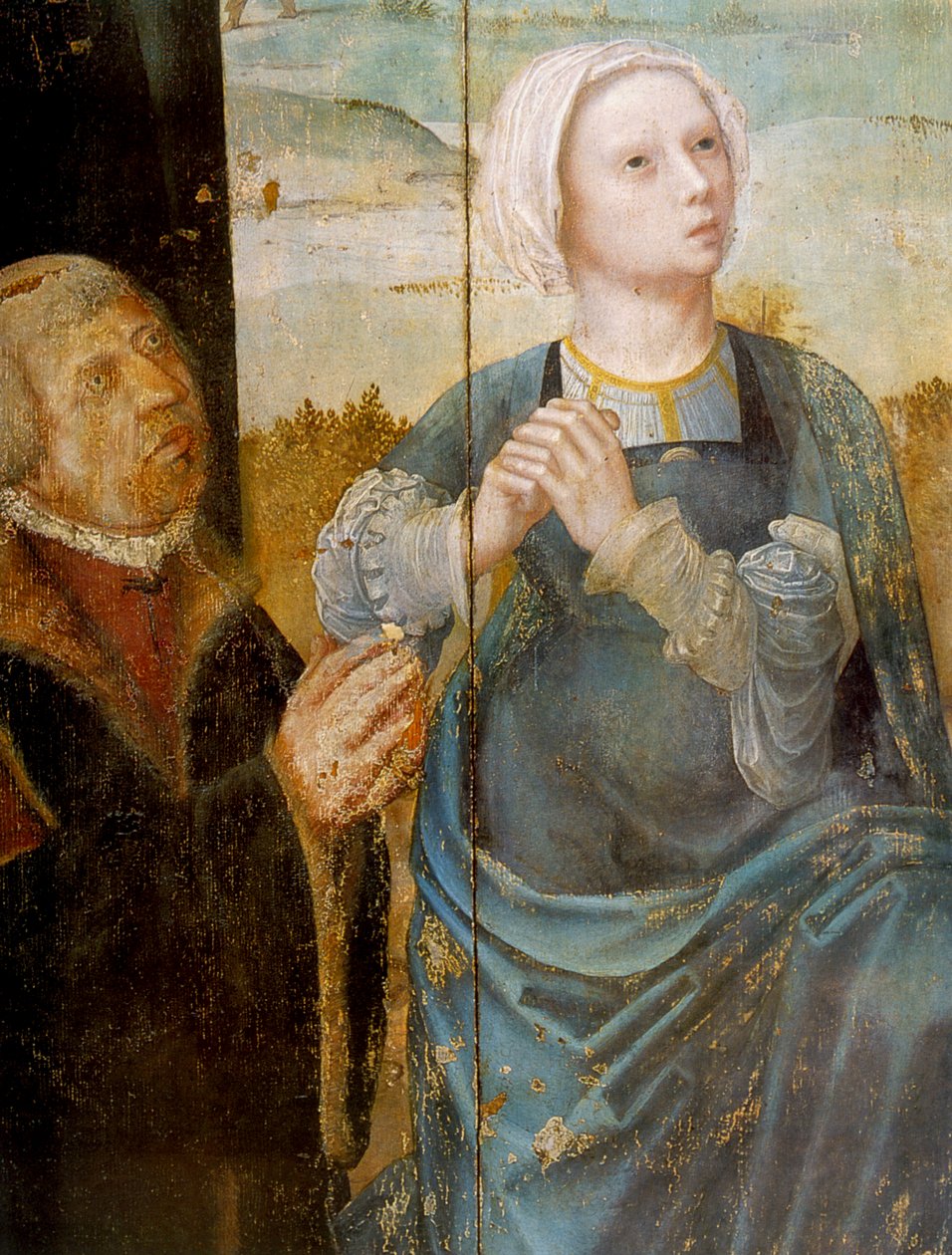 Christs Passion, yksityiskohta Pyhän Antoniuksen alttaritaulusta 1500-luvulta tekijältä Unbekannt