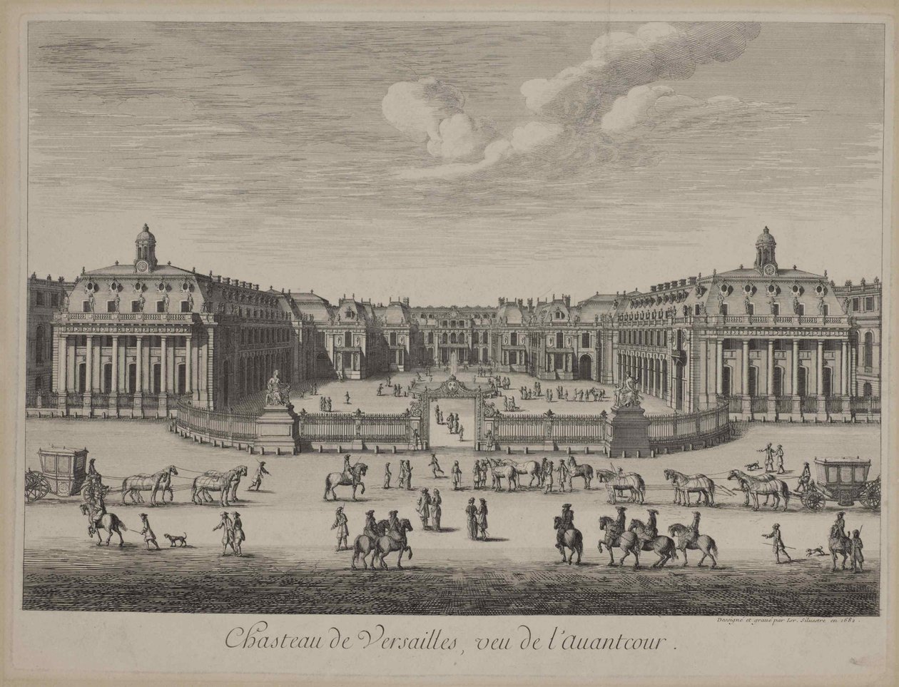 Versaillesin palatsi vuosina 1682, 1682. tekijältä Unbekannt
