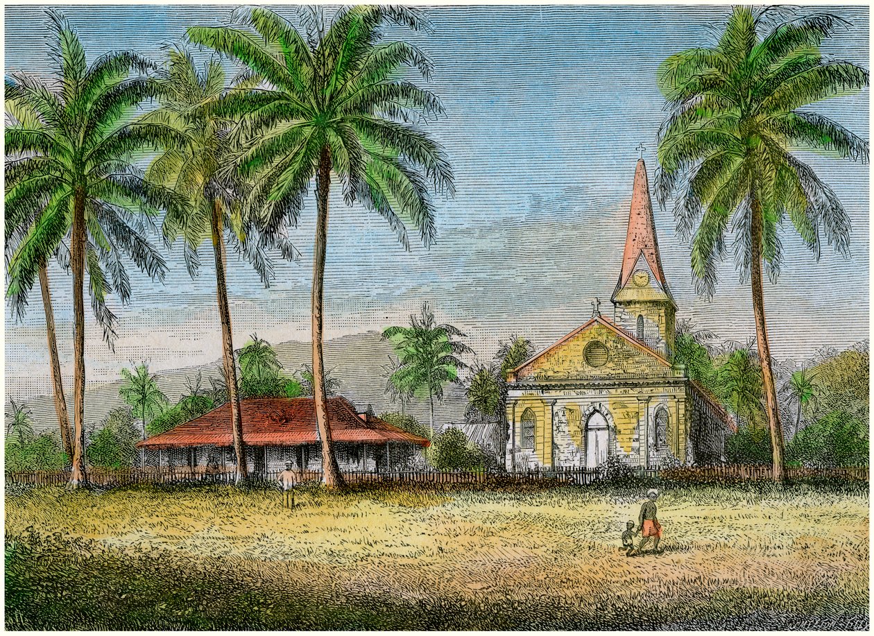 Kirkko, Samoa, c1875 tekijältä Unbekannt