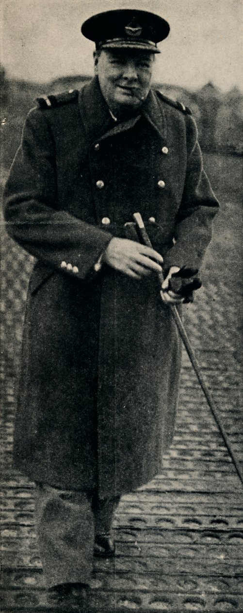 Churchill lentäjänä, vuodelta 1945. tekijältä Unbekannt