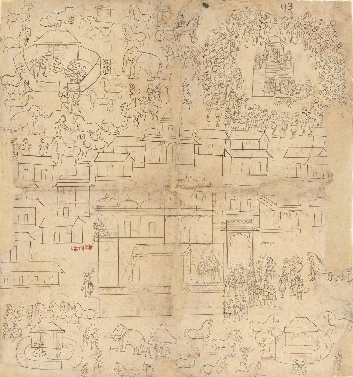 Kaupunkikuva, 1700-1800-luku. tekijältä Unbekannt