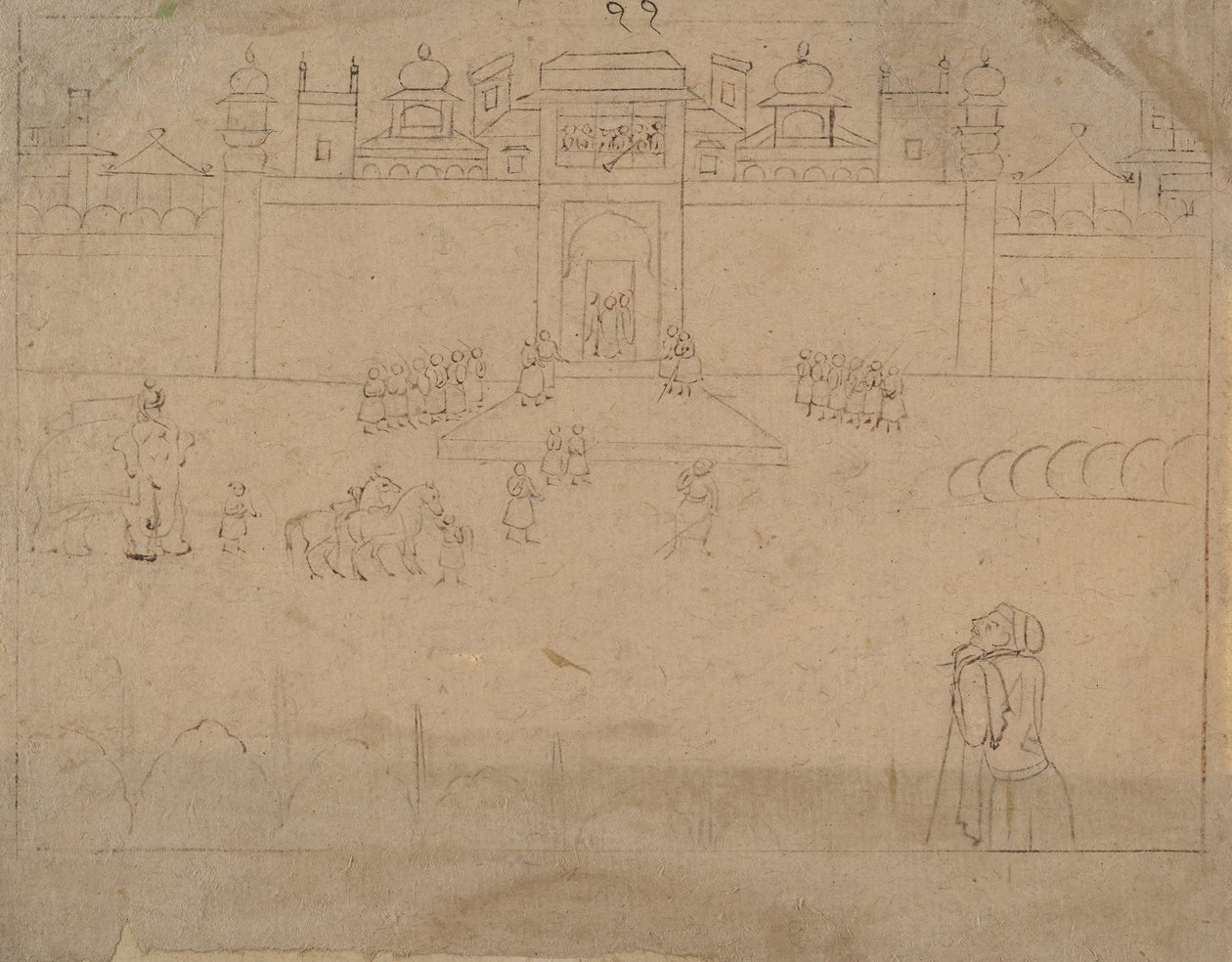 Kaupunkikuva, 1800-luku. tekijältä Unbekannt