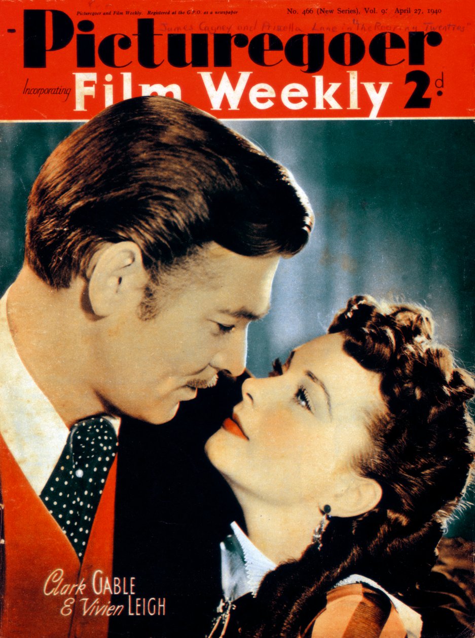 Clark Gable 1901-1960 ja Vivien Leigh 1913-1967, näyttelijät, 1940 tekijältä Unbekannt