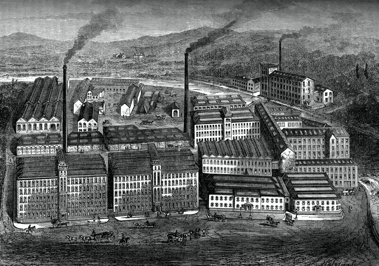 Clarks Anchor Thread Works, Paisley, Skotlanti, n. 1880 tekijältä Unbekannt