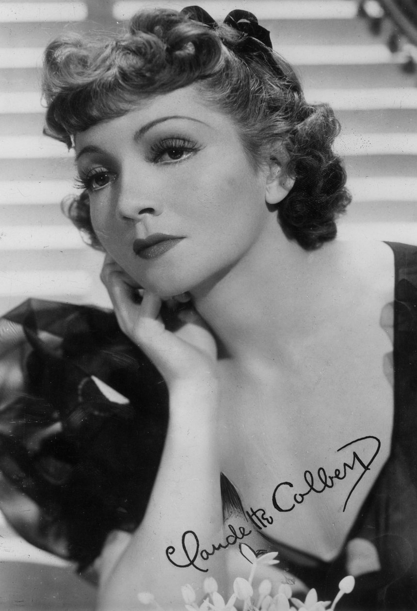 Claudette Colbert, yhdysvaltalainen näyttelijä, 1900-luku tekijältä Unbekannt