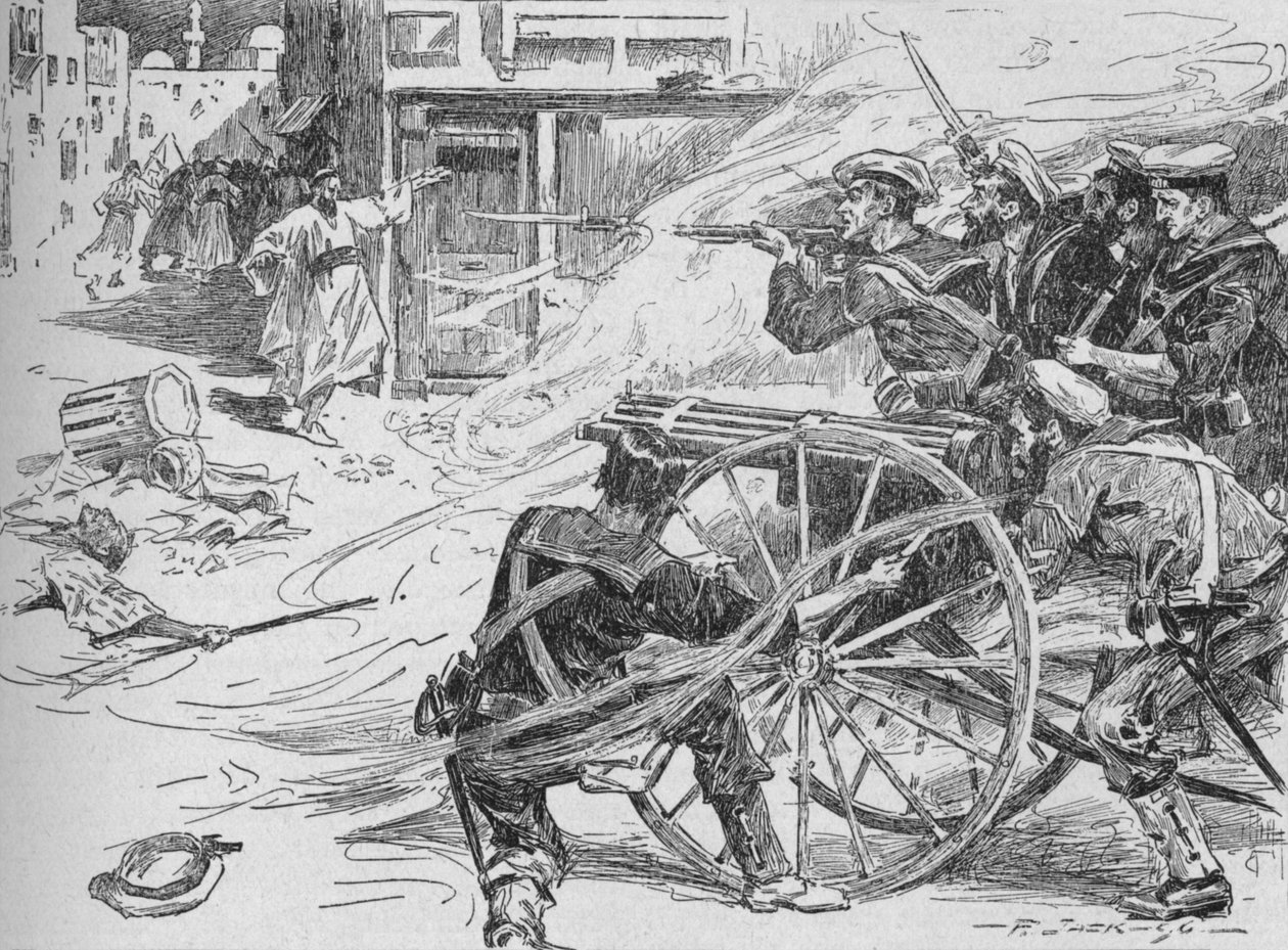 Alexandrian katujen tyhjentäminen, c1896, 1902 tekijältä Unbekannt