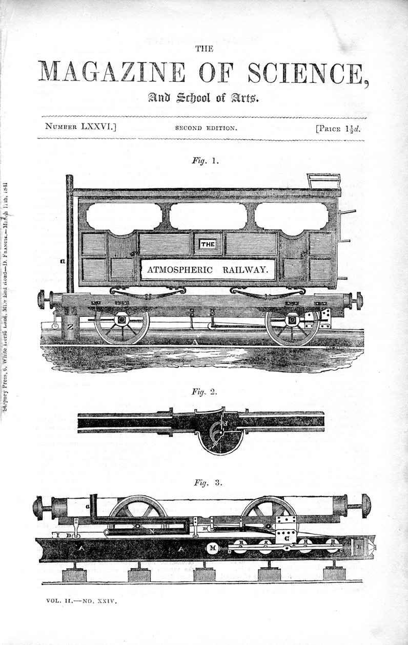 Cleggin ja Samudasin ilmakehän rautatie, 1845 tekijältä Unbekannt