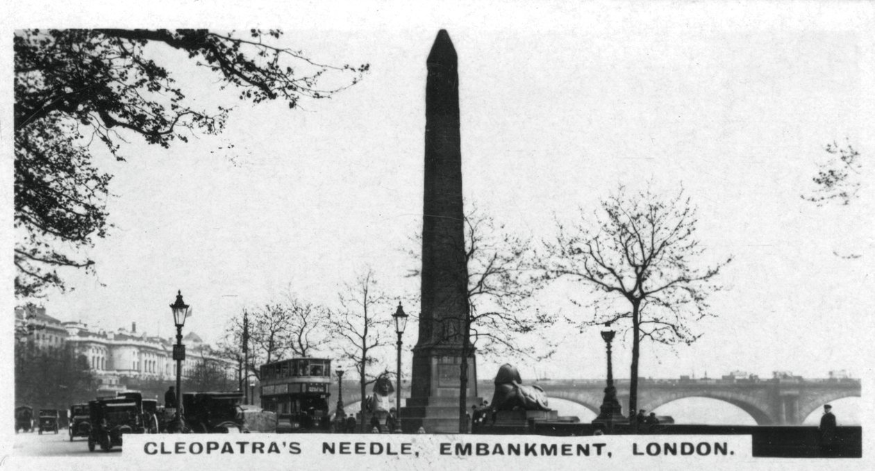 Cleopatras Needle, Embankment, Lontoo, 1920-luku tekijältä Unbekannt