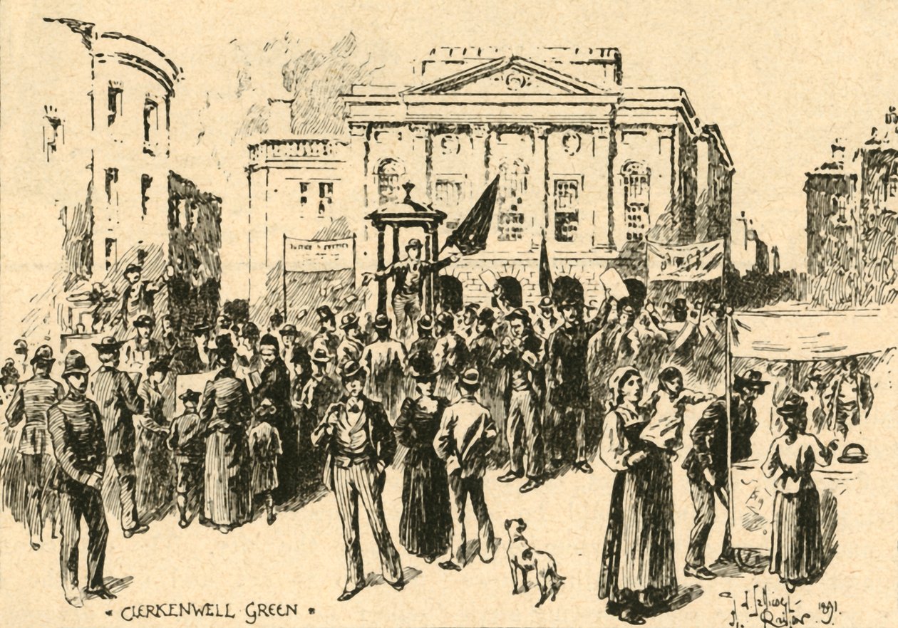 Clerkenwell Green, Lontoo, 1890. tekijältä Unbekannt