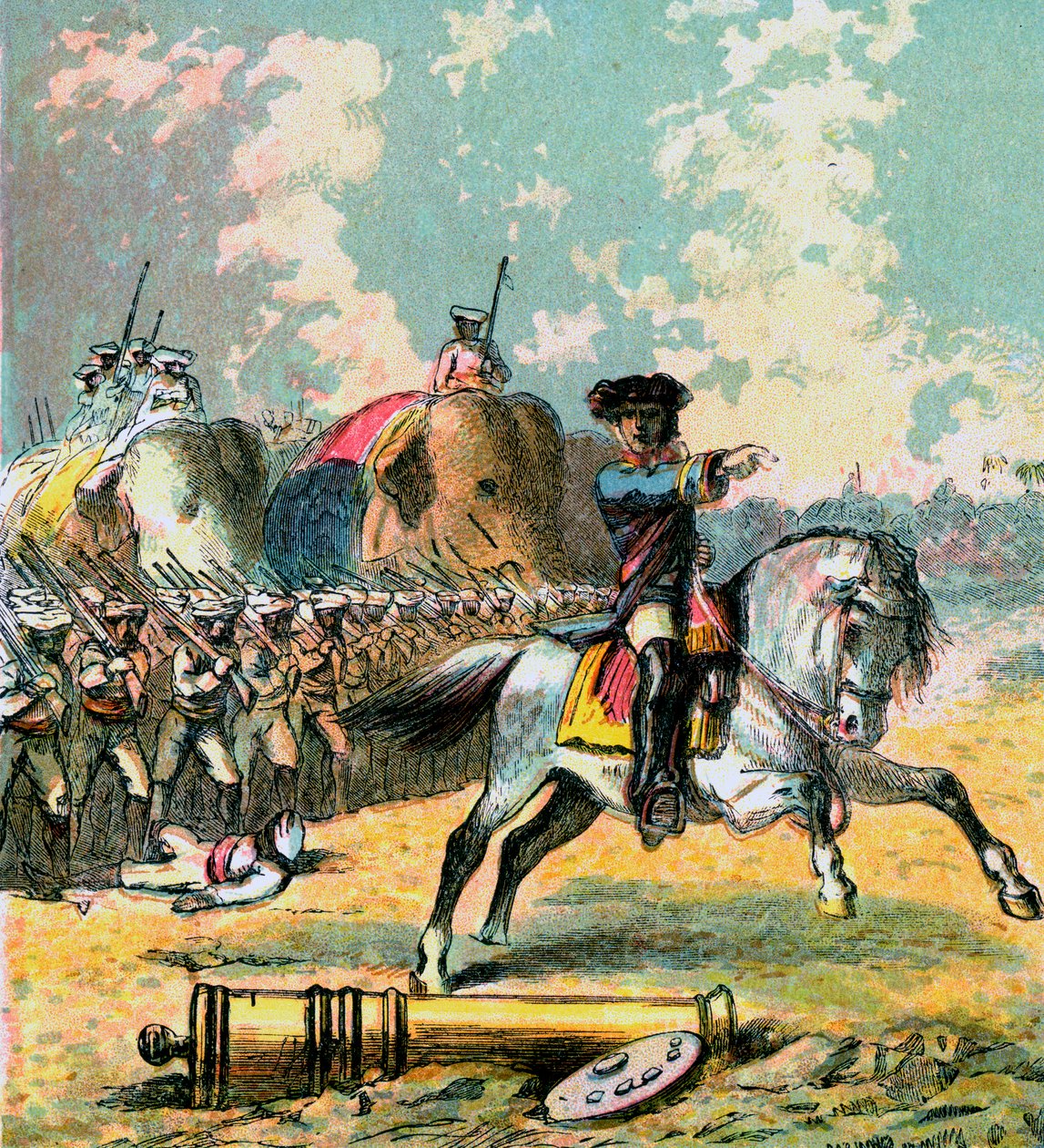 Clivesin voitot Intiassa, 1850-luku tekijältä Unbekannt