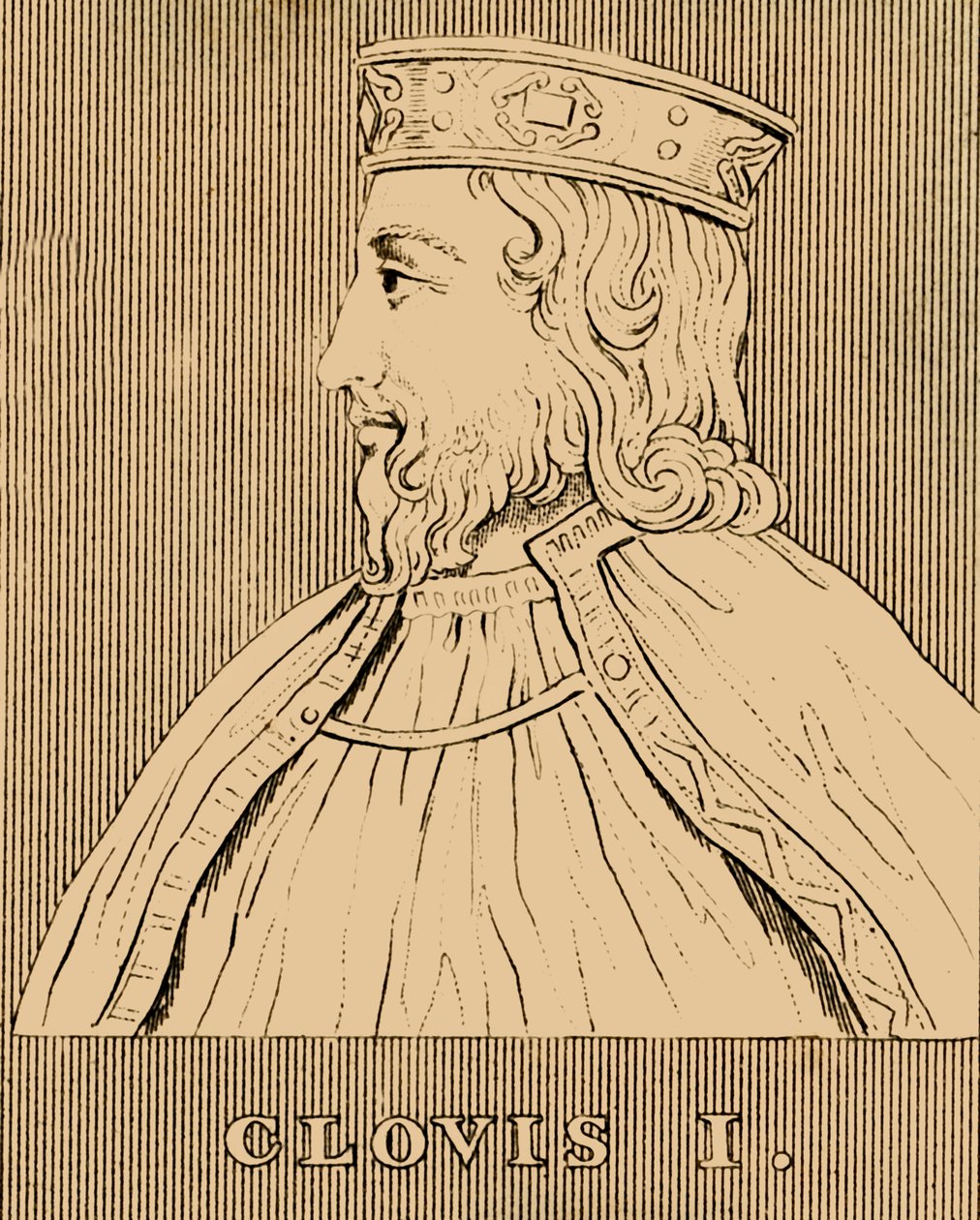 Clovis I, 466-511, 1830. tekijältä Unbekannt