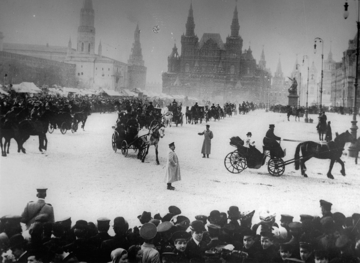 Linja-autoasema Strastnoin luostarissa, Moskova, Venäjä, c1900-c1905 tekijältä Unbekannt